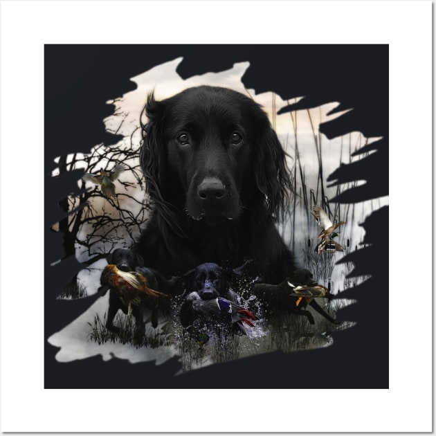 Black Golden Retriever Wall Art by German Wirehaired Pointer 